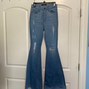 High rise flare jeans